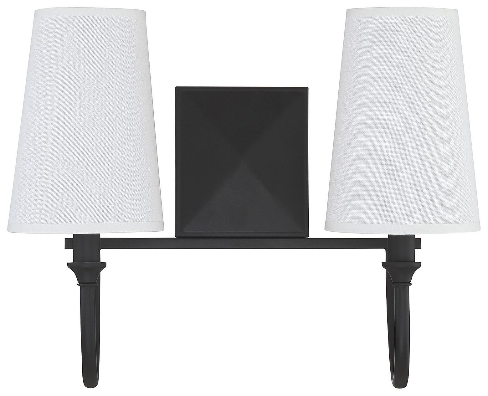 Image 3 Cameron 2-Light Bathroom Vanity Light in Matte Black more views