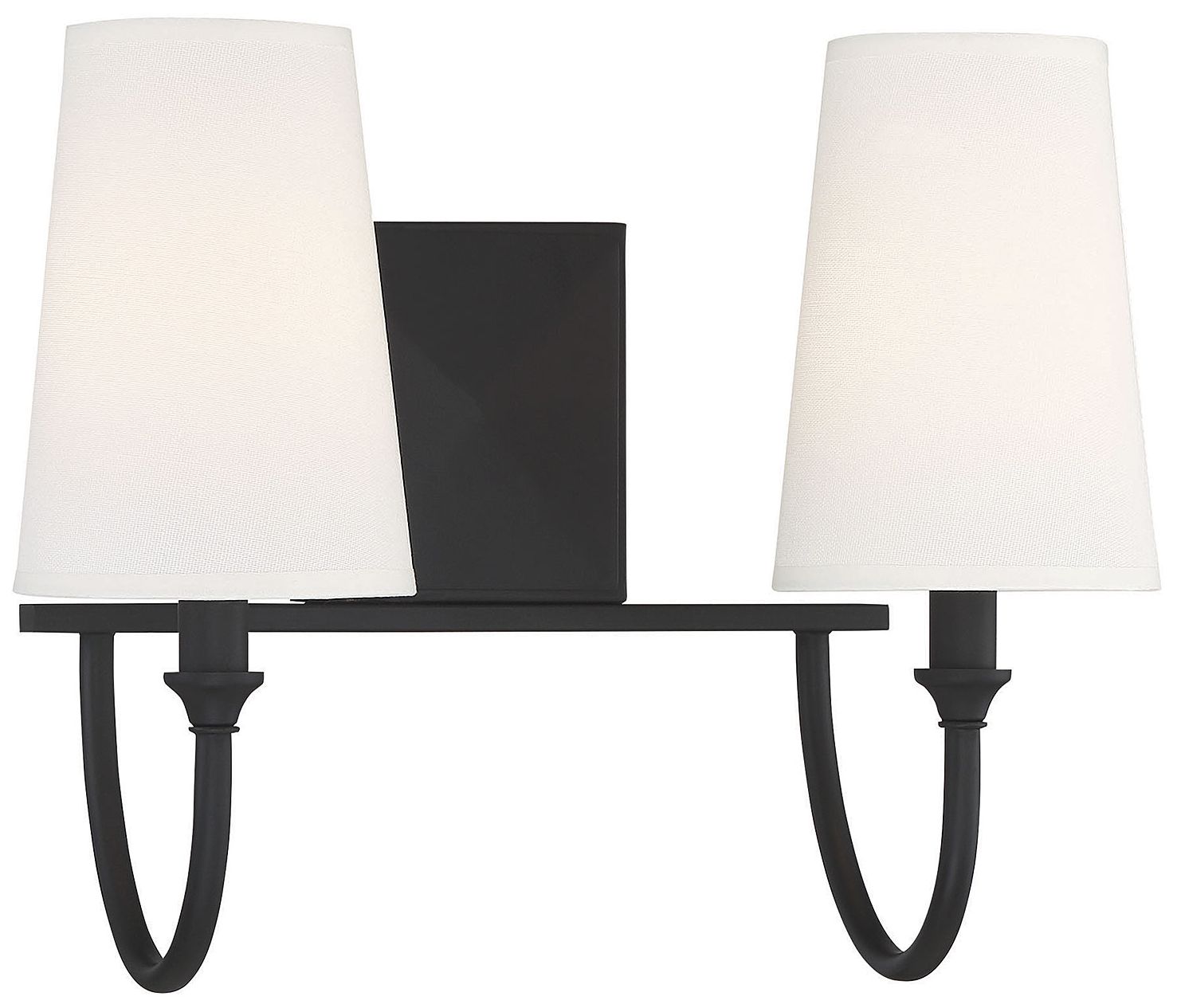 Image 4 Cameron 2-Light Bathroom Vanity Light in Matte Black more views