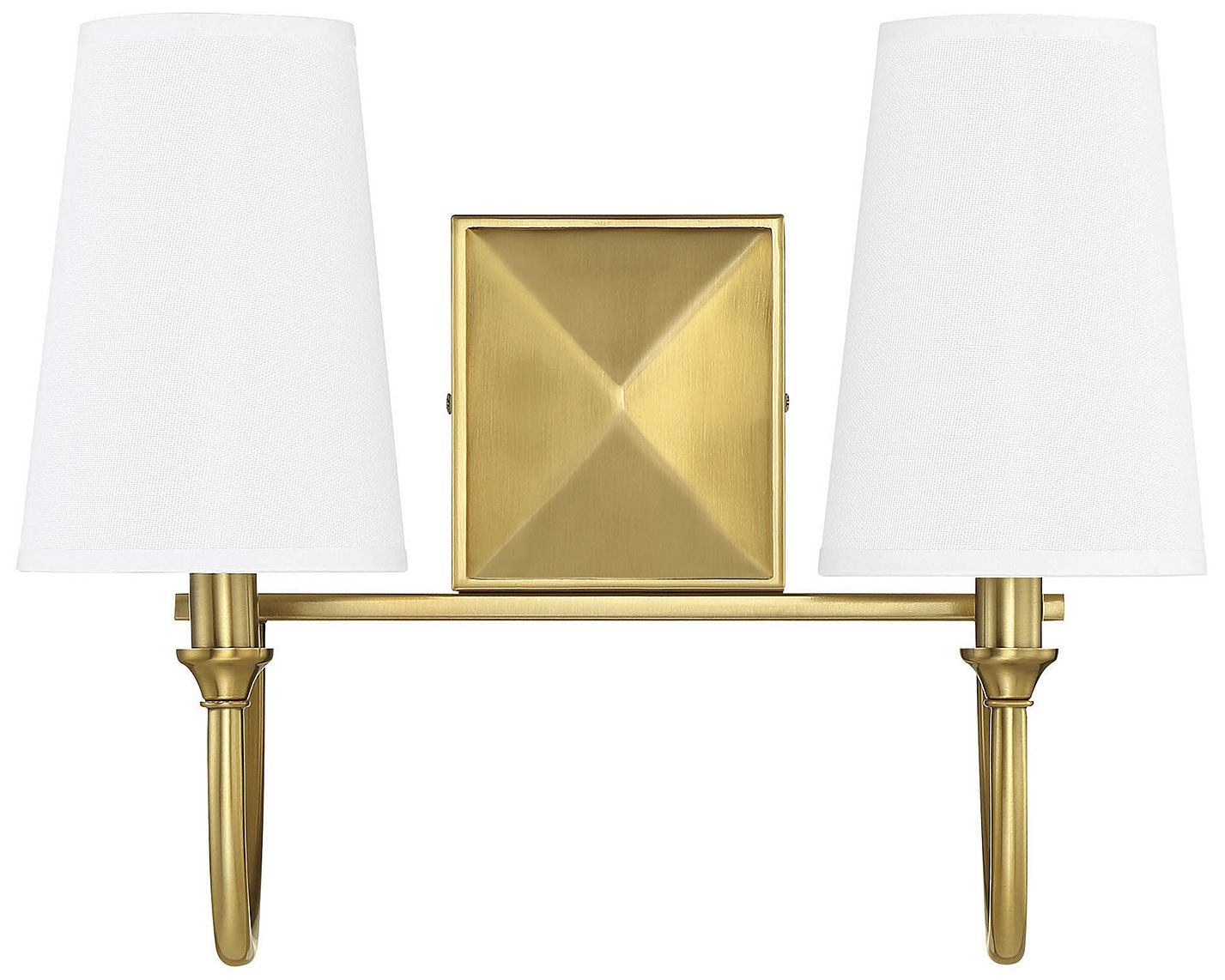 Image 2 Cameron 2-Light Bathroom Vanity Light in Warm Brass more views