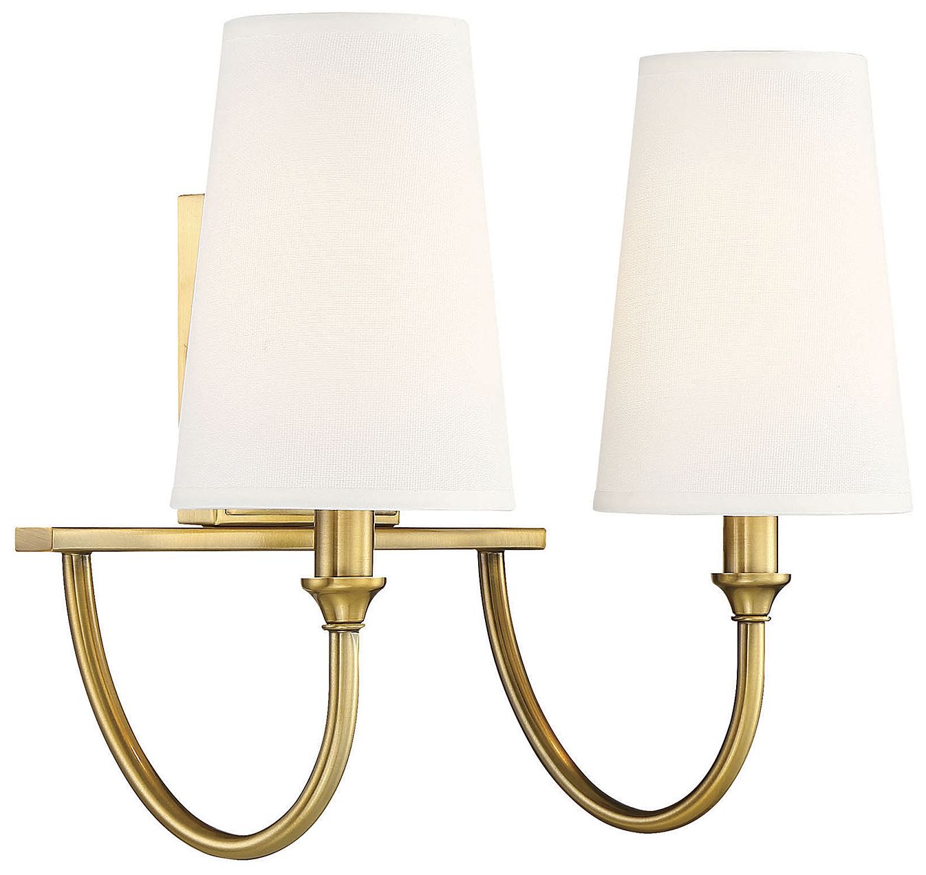 Image 4 Cameron 2-Light Bathroom Vanity Light in Warm Brass more views