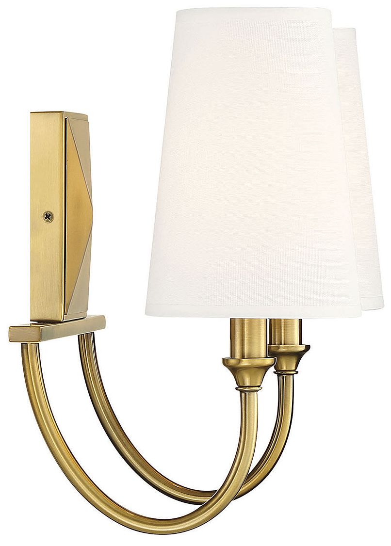 Image 5 Cameron 2-Light Bathroom Vanity Light in Warm Brass more views