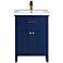 Cameron 24" Wide Blue Wood 2-Door Single Sink Vanity