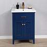 Cameron 24" Wide Blue Wood 2-Door Single Sink Vanity