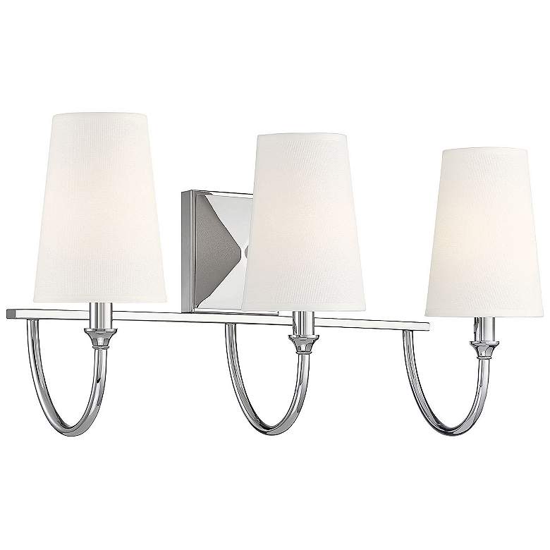 Image 4 Cameron 24 inch Wide Polished Nickel Metal 3-Light Bath Light more views