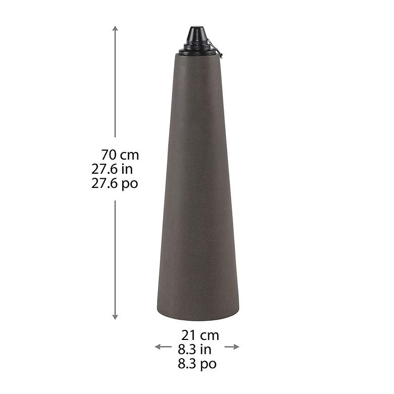 Image 6 Cameron 27 1/2" High Dark Brown Oil Patio Torch more views