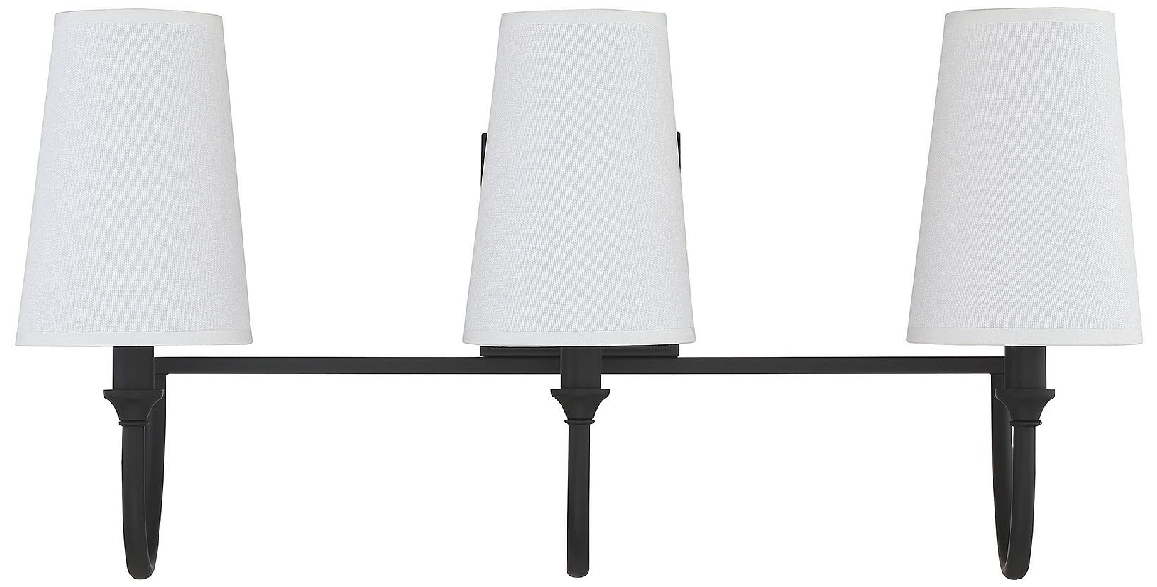 Image 2 Cameron 3-Light Bathroom Vanity Light in Matte Black more views