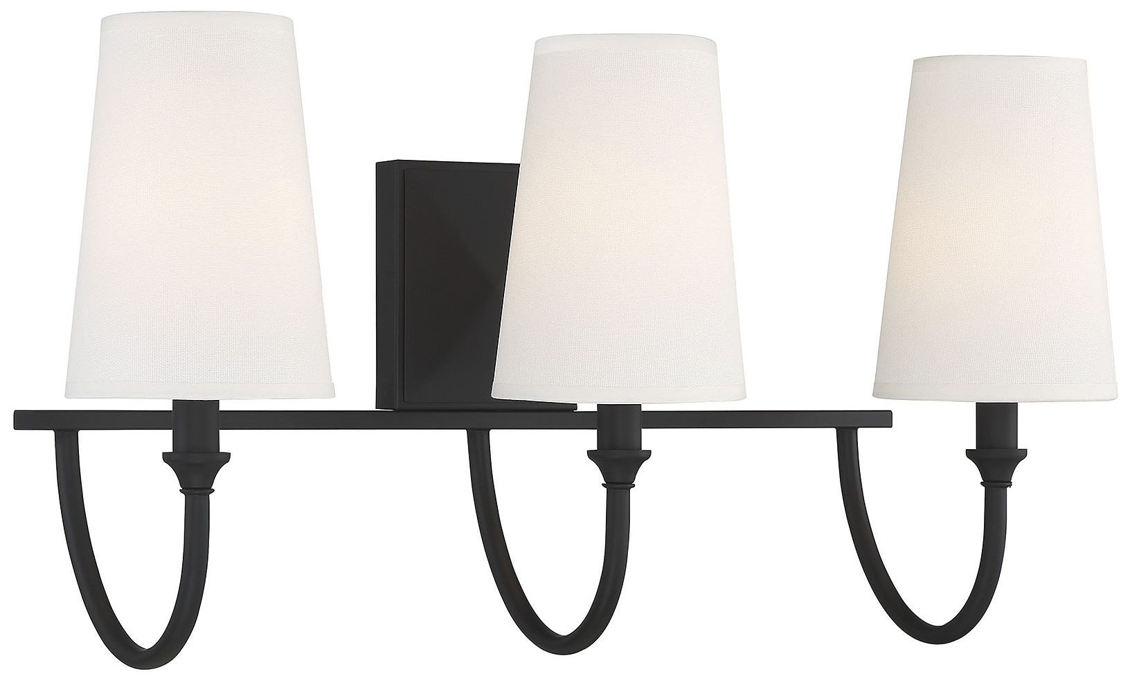 Image 4 Cameron 3-Light Bathroom Vanity Light in Matte Black more views
