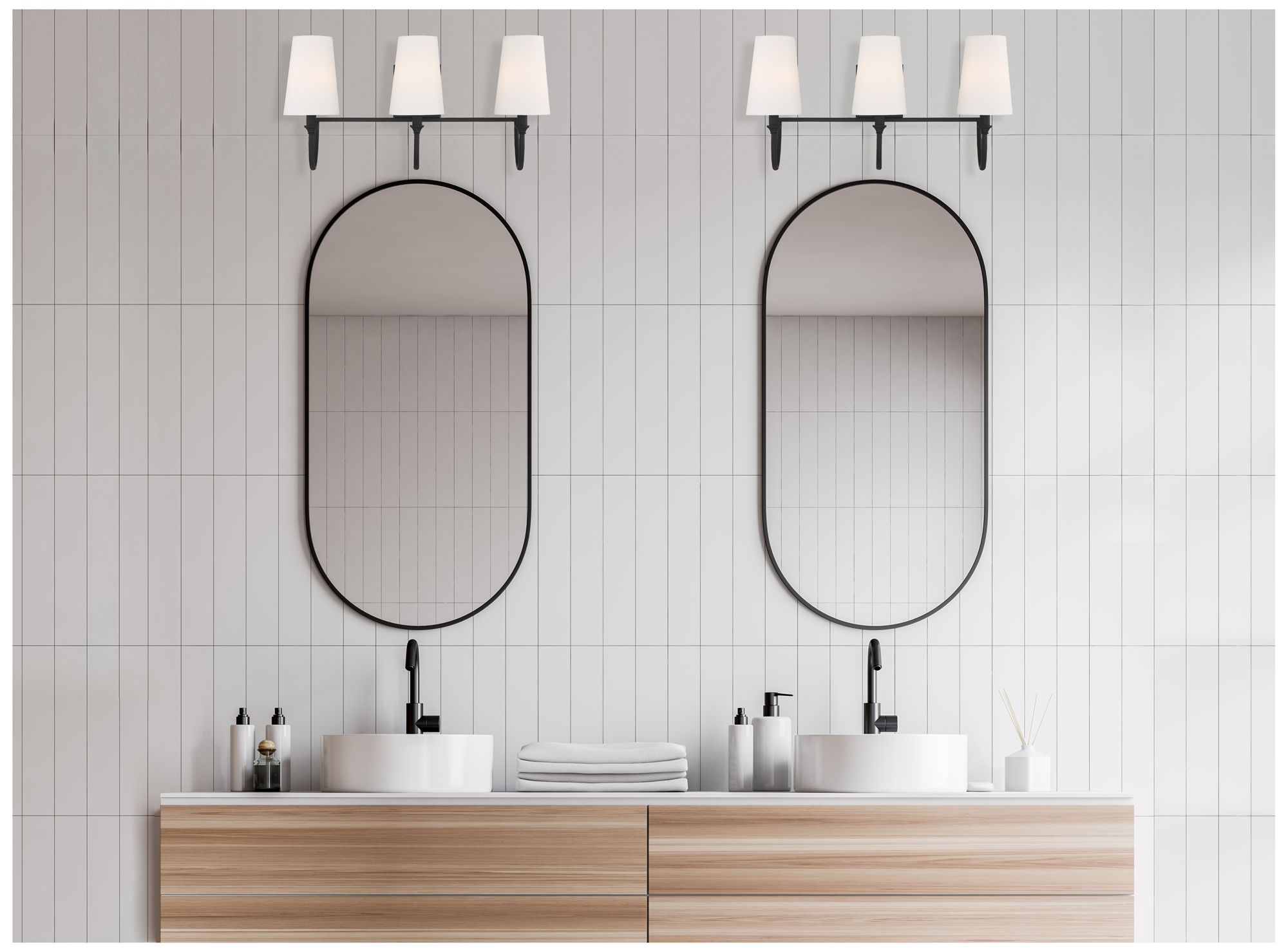 Image 6 Cameron 3-Light Bathroom Vanity Light in Matte Black more views