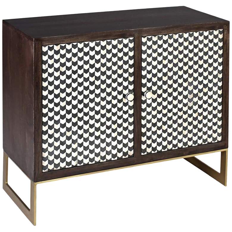 Image 1 Cameron 38" Wide Espresso Brown 2-Door Accent Cabinet