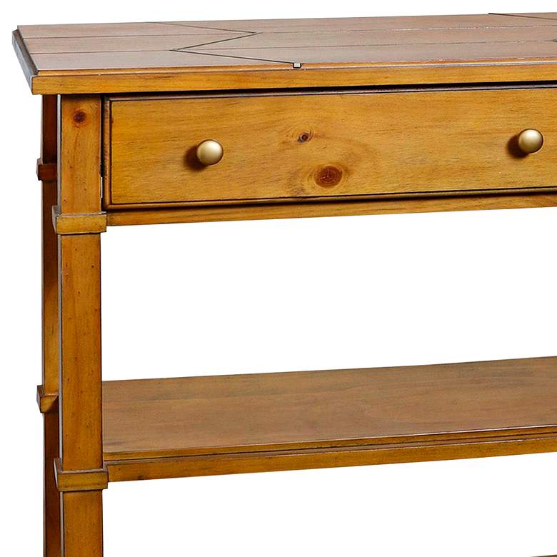 Image 2 Cameron 48" Wide Natural Wood Rectangular Console Table more views