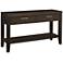 Cameron Anthracite Wood 2-Drawer Sofa Console Table