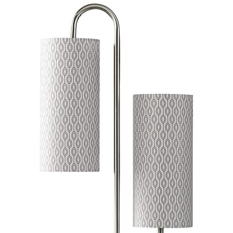 Image 2 Cameron Brushed Steel Double Curve Table Lamp more views
