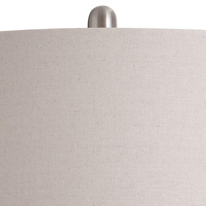 Image 3 Cameron - Ceramic Table Lamp - Orange Mist Finish - Beige Hardback Linen more views