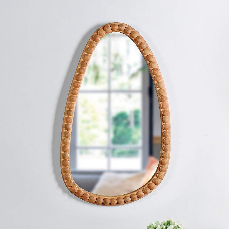 Image 1 Cameron Natural Fir Wood 18 1/4" x 30" Organic Wall Mirror