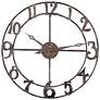1_Cameron Rustic Pewter 31" Round Metal Wall Clock