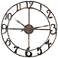 Cameron Rustic Pewter 31" Round Metal Wall Clock