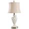 Cameron Table Lamp - Cream - Distressed Cream Grey With Gold Highlight