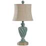 Cameron Table Lamp - Distressed Ocean Blue With Light Brown/Cream/Gold