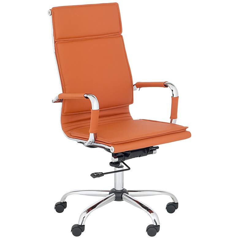 Image 1 Cameron Terra Cotta Faux Leather Highback Desk Chair
