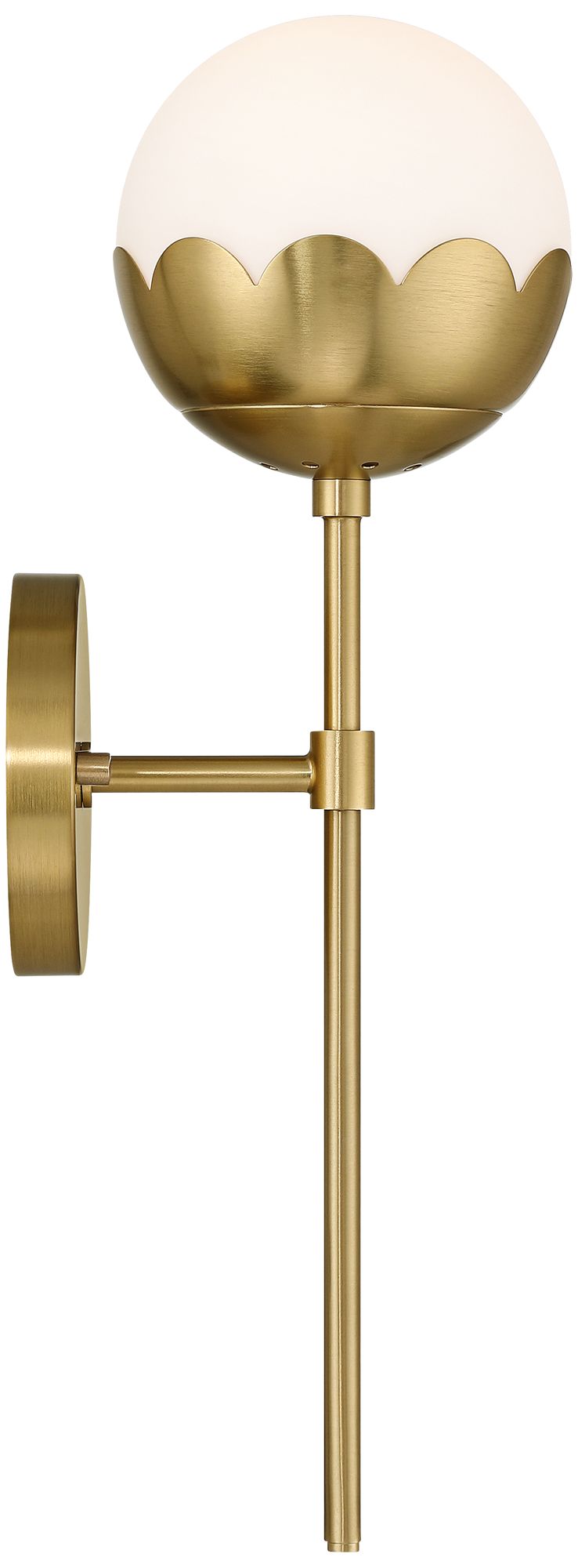 Camila 11" High Antique Brass Modern Wall Sconce