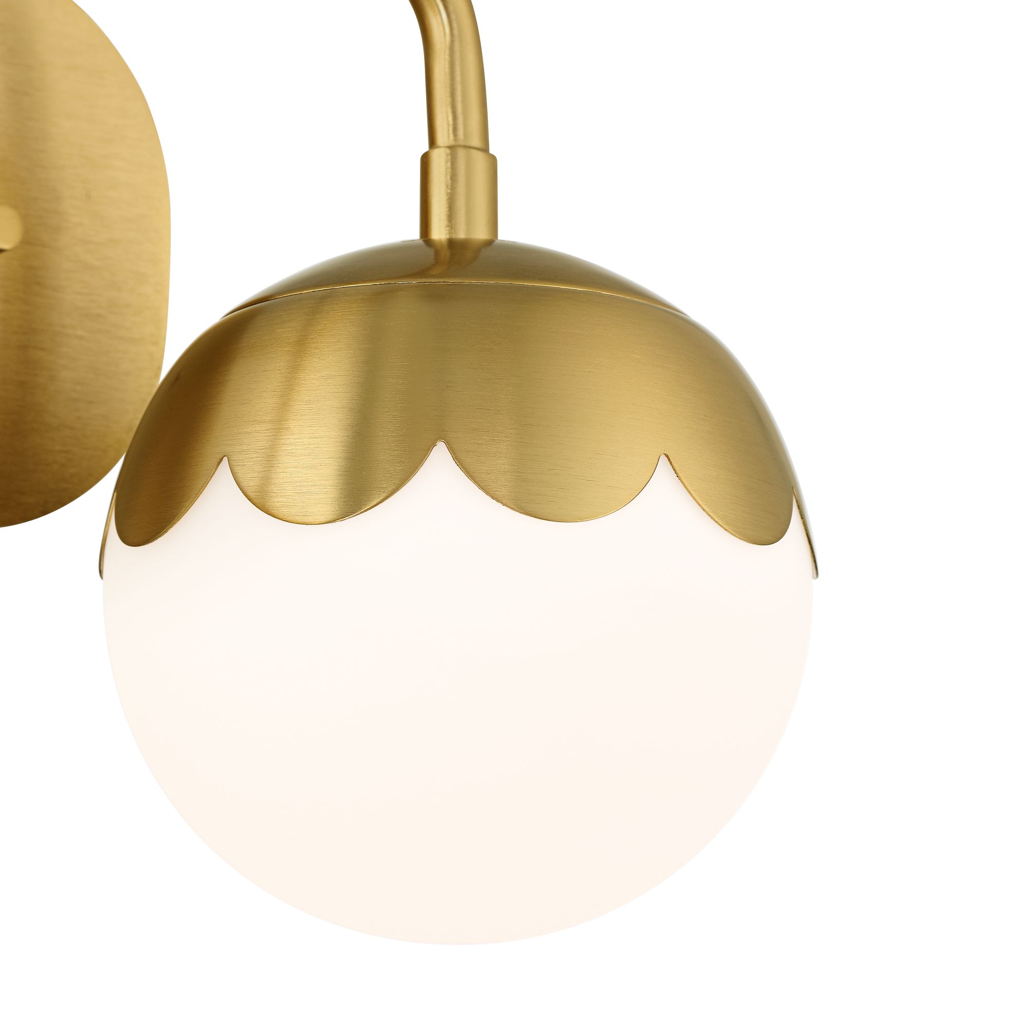 Image 2 Camila 14" Wide Antique Brass 2-Light Modern Bath Light more views
