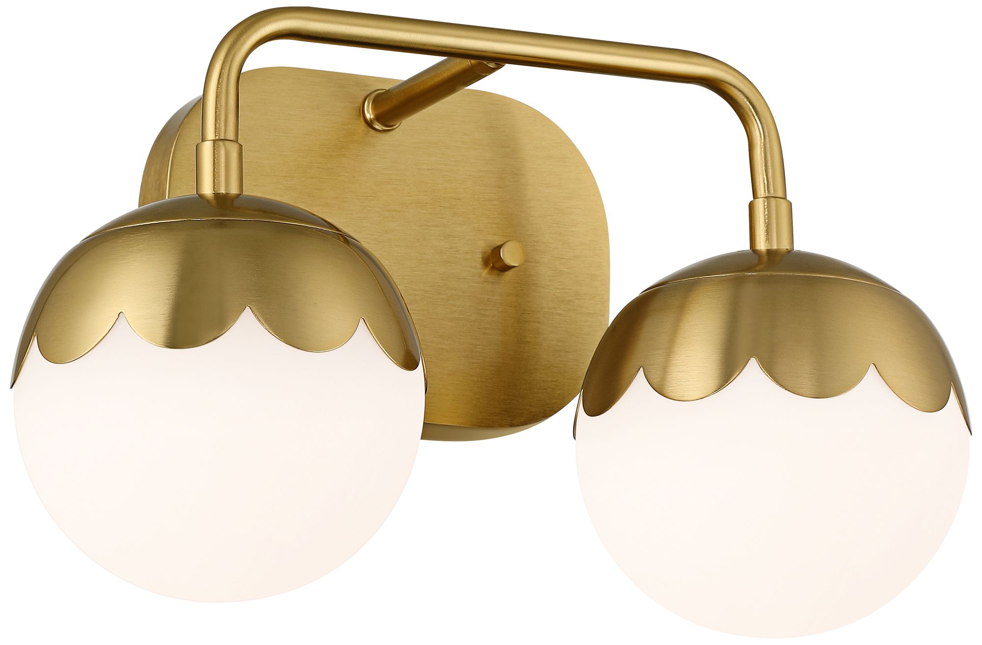 Image 4 Camila 14" Wide Antique Brass 2-Light Modern Bath Light more views