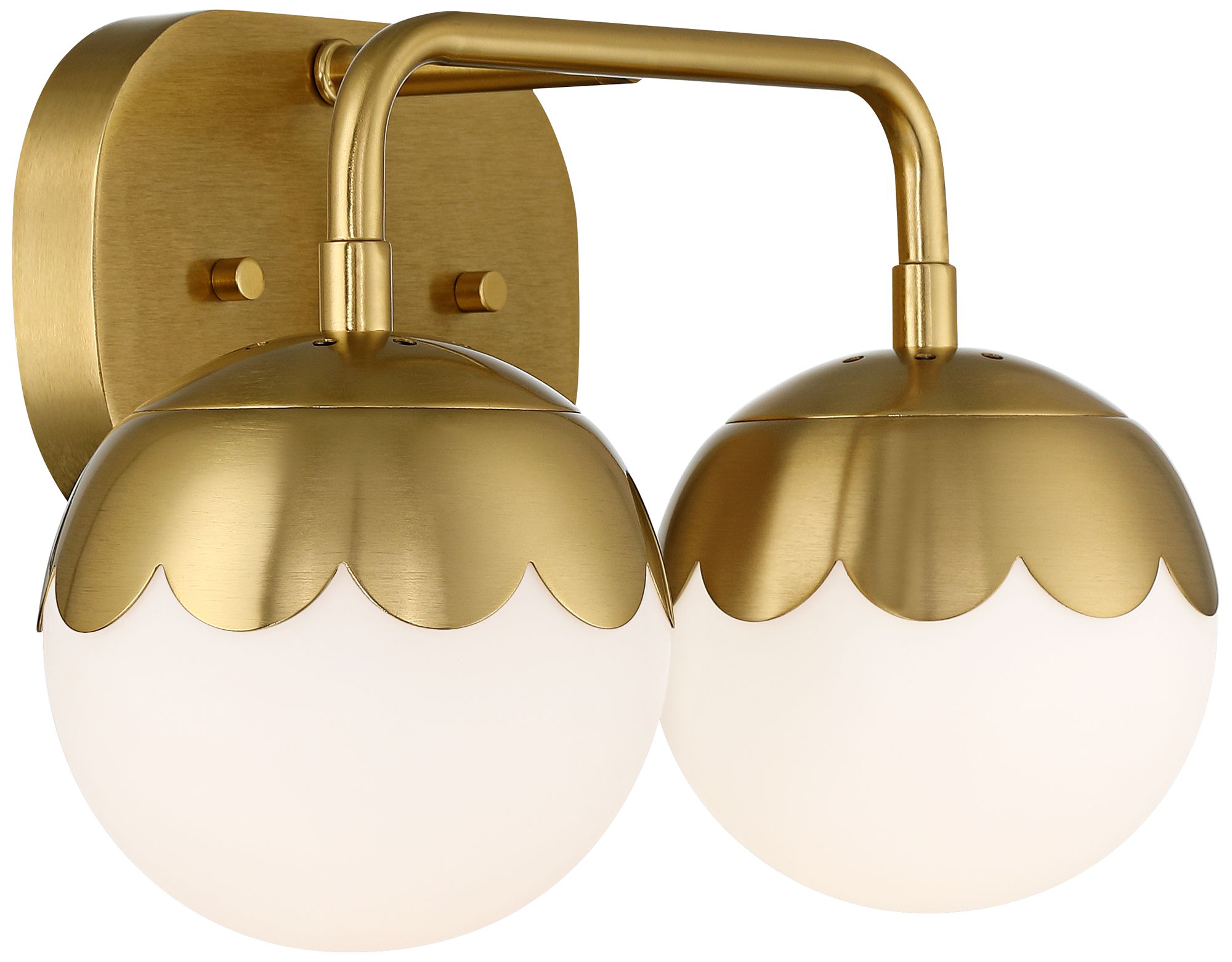 Image 5 Camila 14" Wide Antique Brass 2-Light Modern Bath Light more views