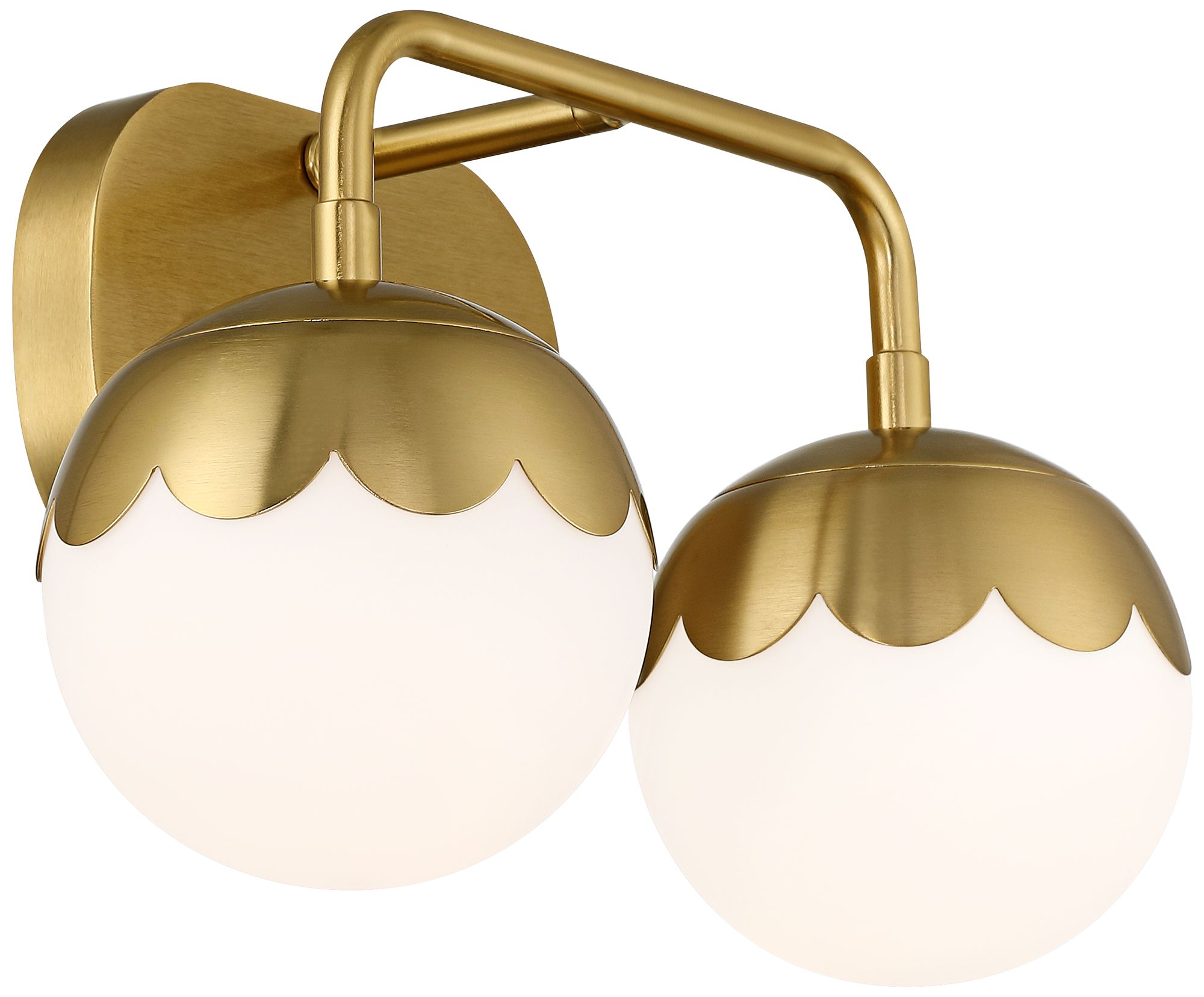 Image 6 Camila 14" Wide Antique Brass 2-Light Modern Bath Light more views