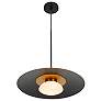 2_Camila 18" Wide Black and Brushed Brass LED Pendant Light more views