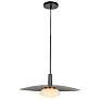 3_Camila 18" Wide Black and Brushed Brass LED Pendant Light more views