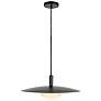 4_Camila 18" Wide Black and Brushed Brass LED Pendant Light more views