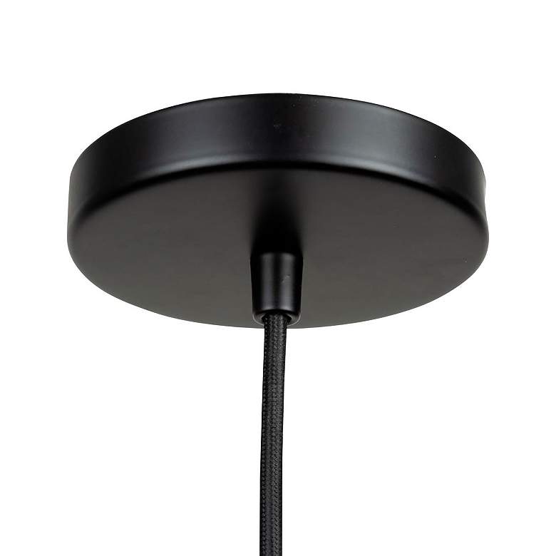 Image 6 Camila 18" Wide Black Pendant With Opal Alabaster Shade more views