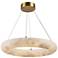Camila 19" Wide Brushed Brass Chandelier With Opal Alabaster Shade