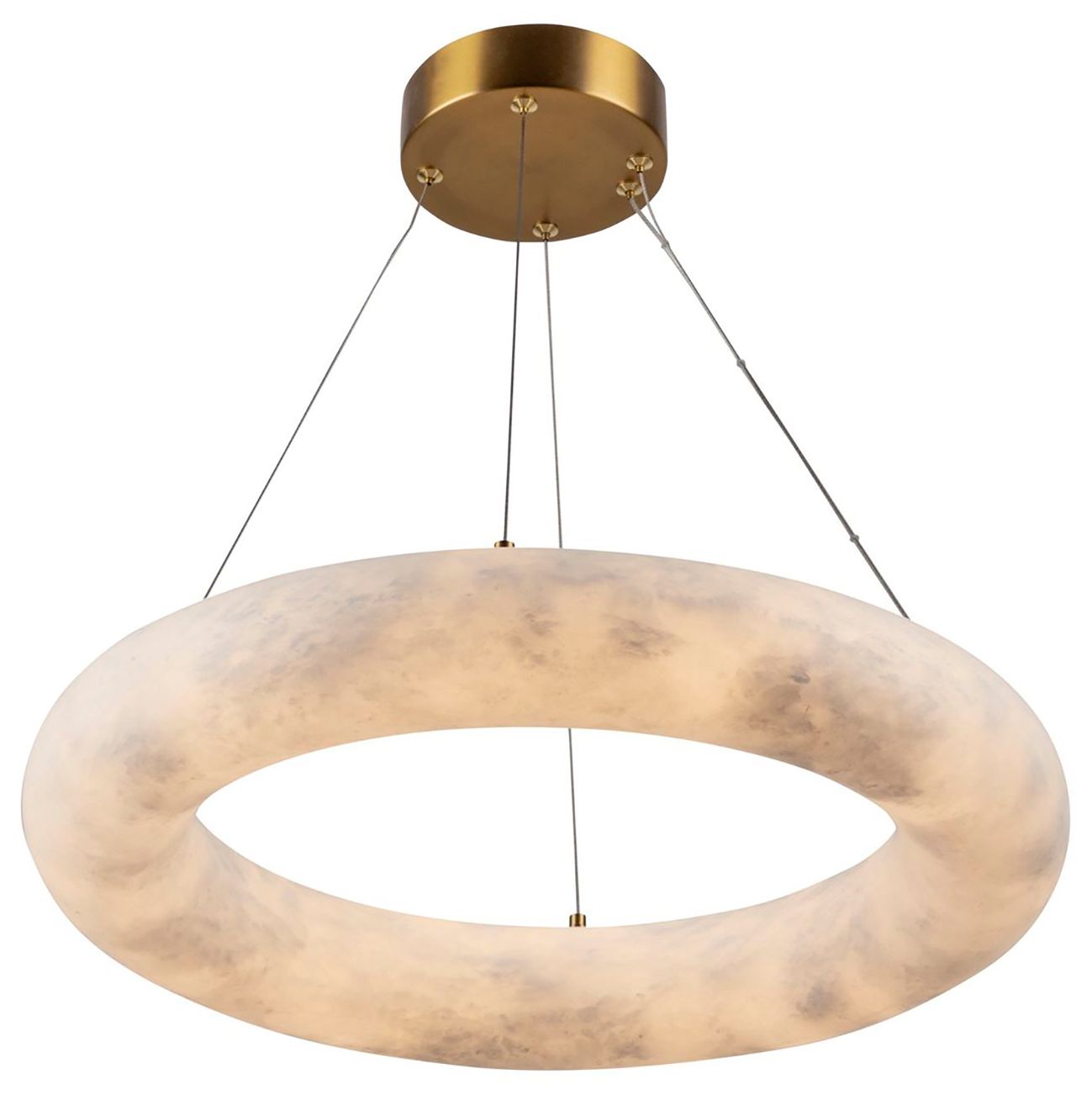 Image 2 Camila 19" Wide Brushed Brass Chandelier With Opal Alabaster Shade more views