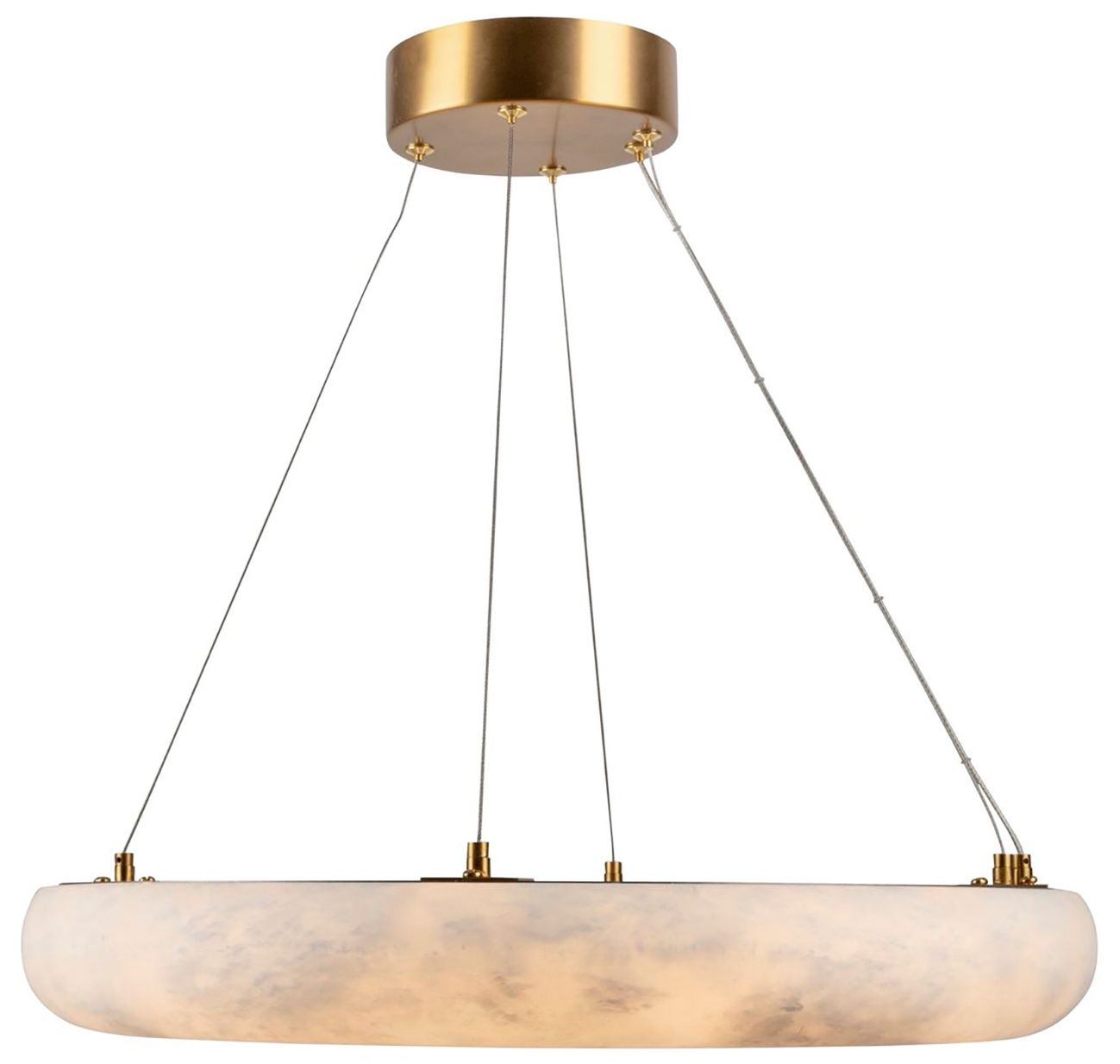 Image 3 Camila 19" Wide Brushed Brass Chandelier With Opal Alabaster Shade more views