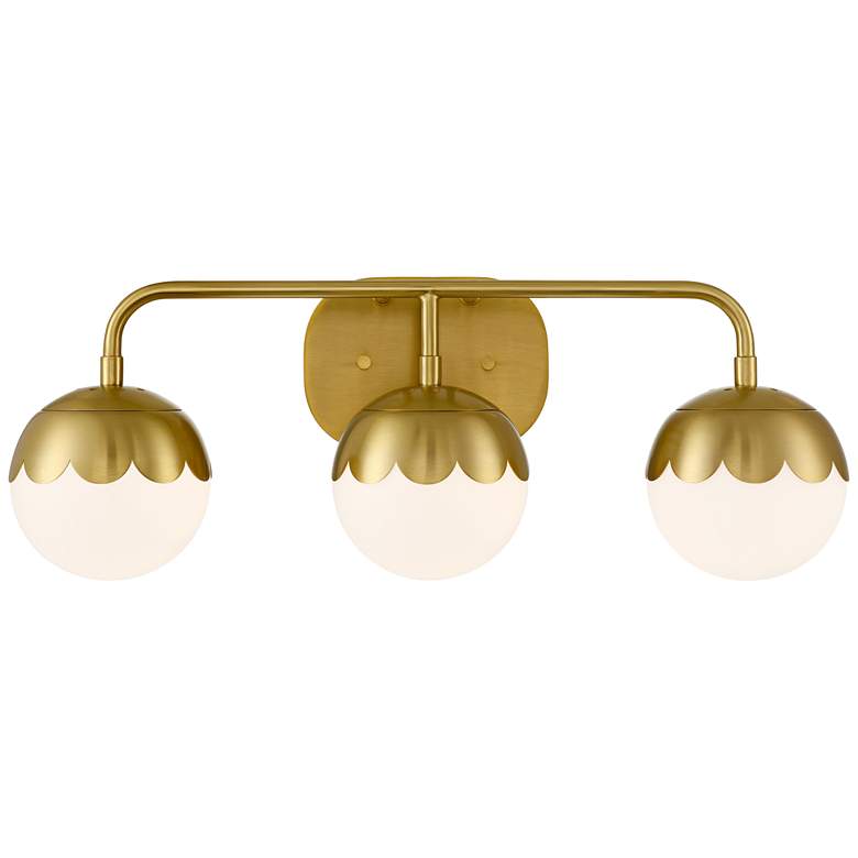 Image 3 Camila 22 1/2" Wide Antique Brass 3-Light Bath Light