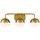 Camila 22 1/2" Wide Antique Brass 3-Light Bath Light