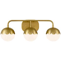 Camila 22 1/2" Wide Antique Brass 3-Light Bath Light