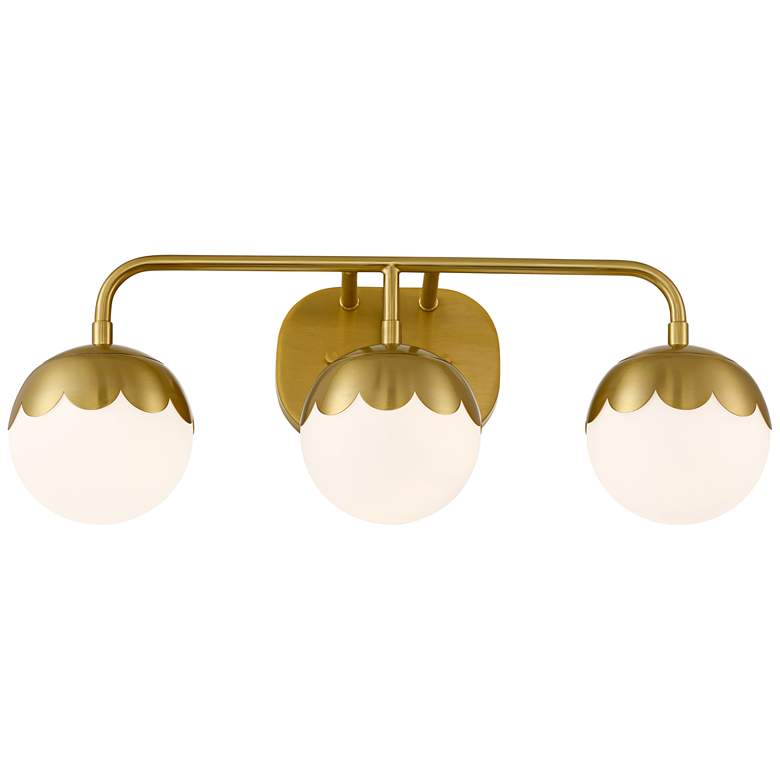 Image 6 Camila 22 1/2" Wide Antique Brass 3-Light Bath Light more views