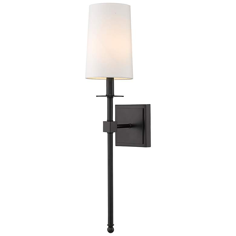 Image 4 Camila 26" High Matte Black Metal Wall Sconce more views