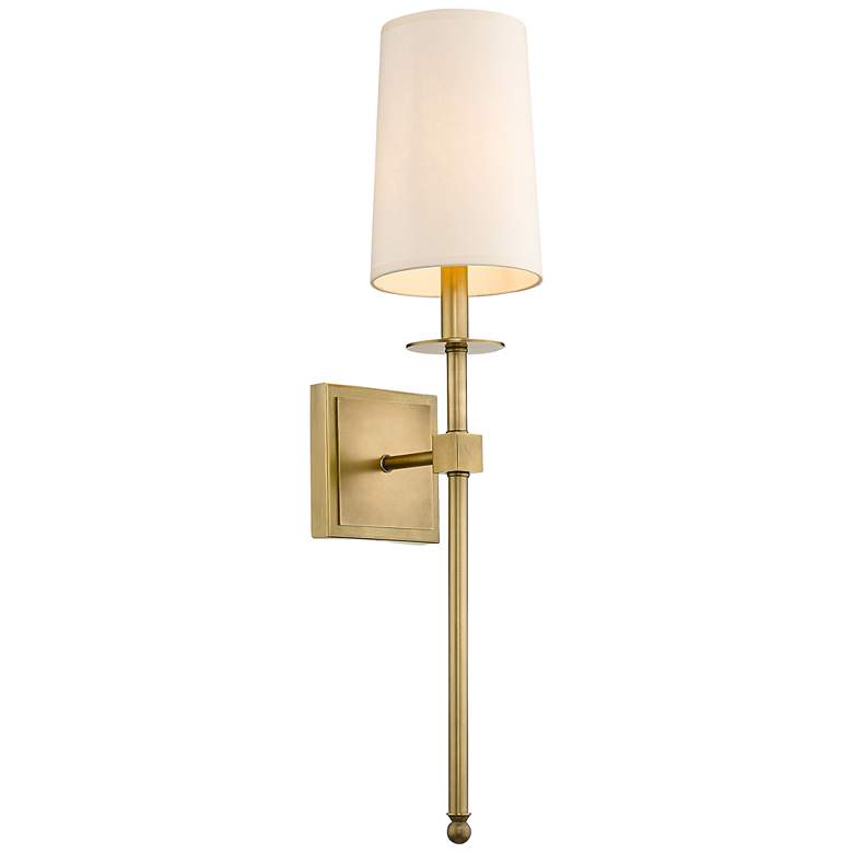 Image 1 Camila 26" High Rubbed Brass Wall Sconce