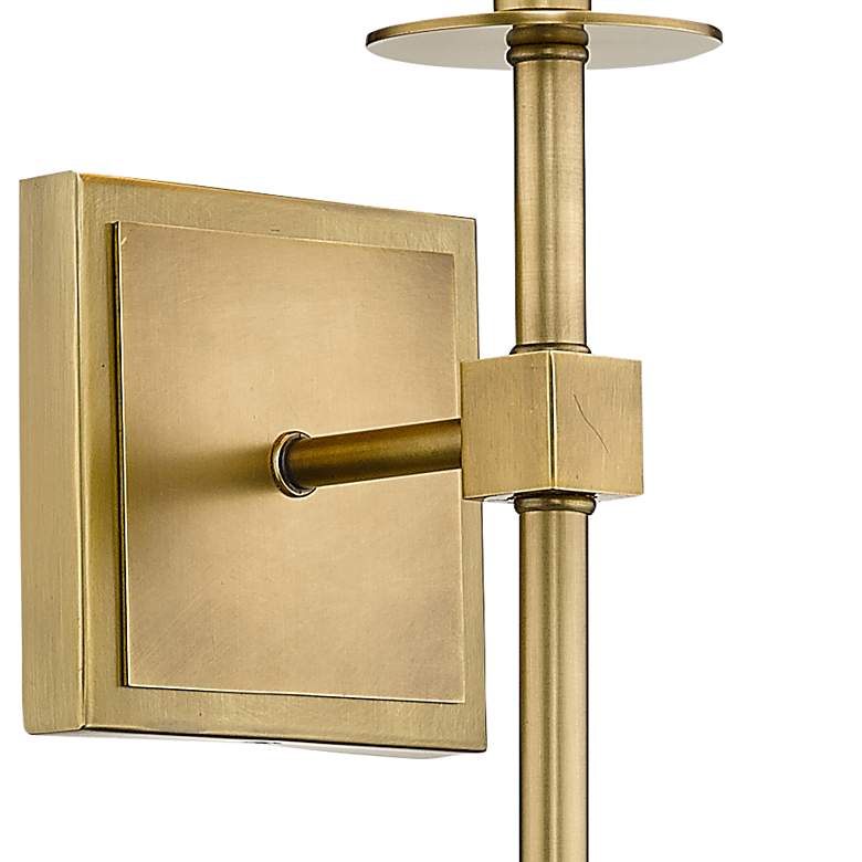 Image 2 Camila 26" High Rubbed Brass Wall Sconce more views