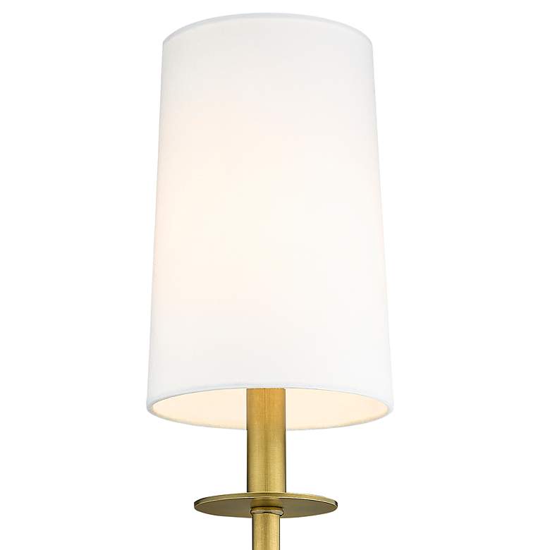 Image 4 Camila 26" High Rubbed Brass Wall Sconce more views