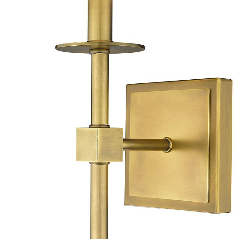 Image 5 Camila 26" High Rubbed Brass Wall Sconce more views