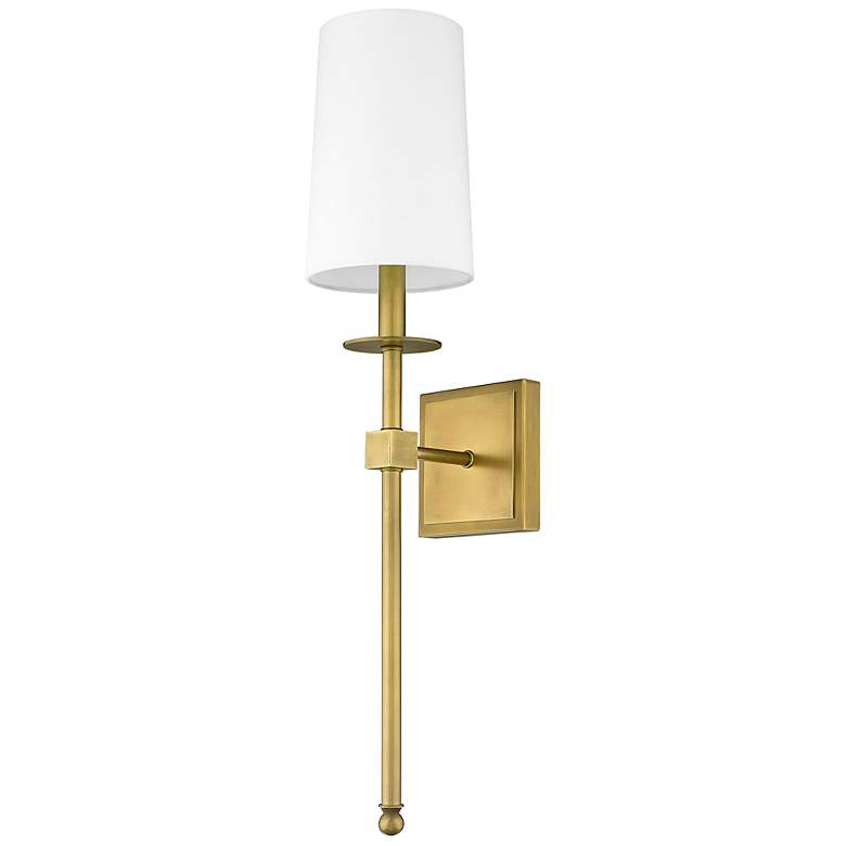 Image 6 Camila 26" High Rubbed Brass Wall Sconce more views