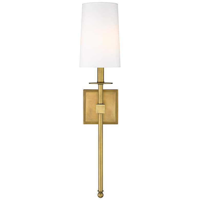 Image 7 Camila 26" High Rubbed Brass Wall Sconce more views