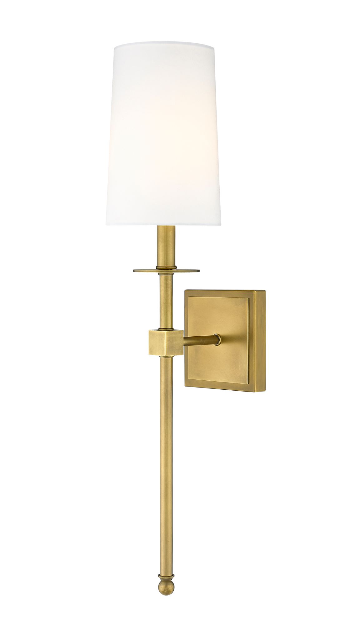 Camila 26" High Rubbed Brass Wall Sconce in scene
