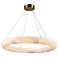 Camila 27" Wide Brushed Brass Chandelier With Opal Alabaster Shade