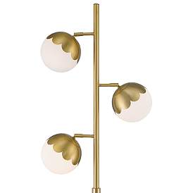 Image4 of Camila 67" Antique Brass Globe 3-Light Tree Floor Lamp more views