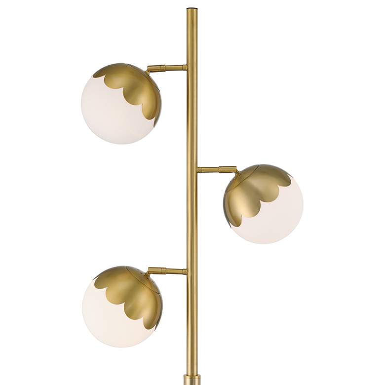Image 4 Camila 67" Antique Brass Globe 3-Light Tree Floor Lamp more views